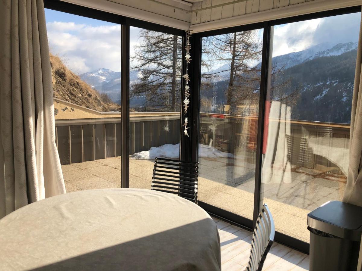 Grand Studio La Foux D Allos Avec Vue Et Terrasse Exterior foto